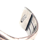 Joe Piaso, Jr. (Navajo)  Heavy 72 grams Big Sterling Silver & Turquoise Cuff Bracelet