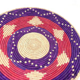 13” Shallow Woven Basket, Southwestern Style Decor