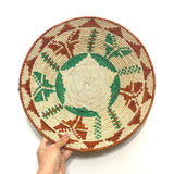 14.5" Shallow Basket, Southwestern Style Decor, Boho Decor