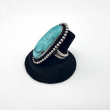 Sterling Silver & Turquoise Ring By Navajo Artist Chimney Butte